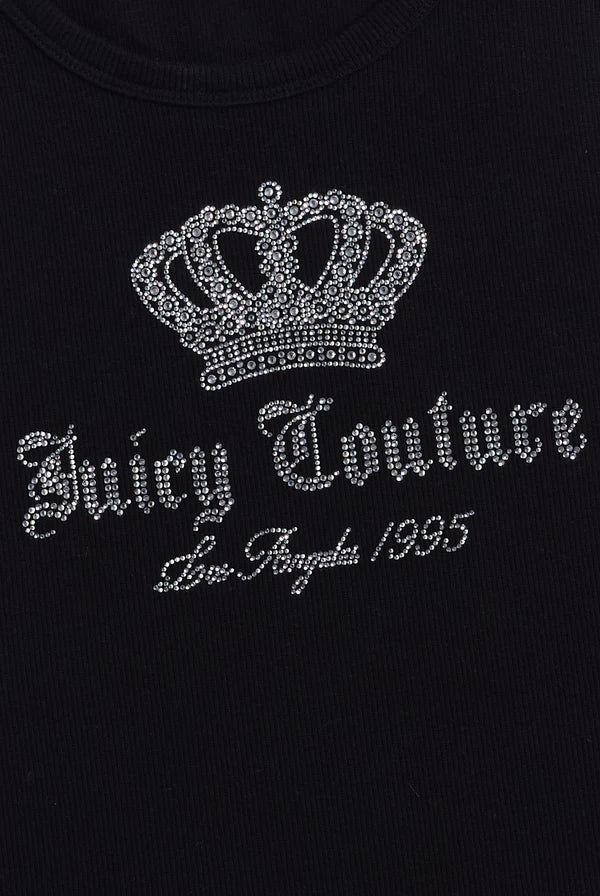 JUICY COUTURE - Canotta con logo e corona in strass donna