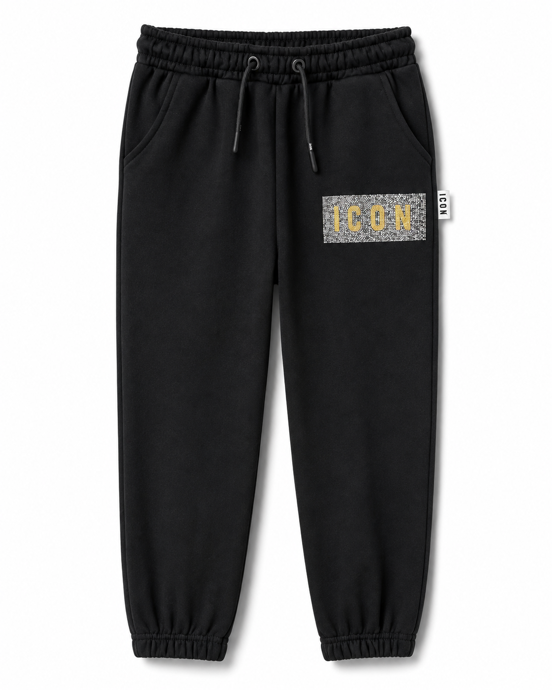 ICON - Pantalone sportivo con logo in strass  bambina