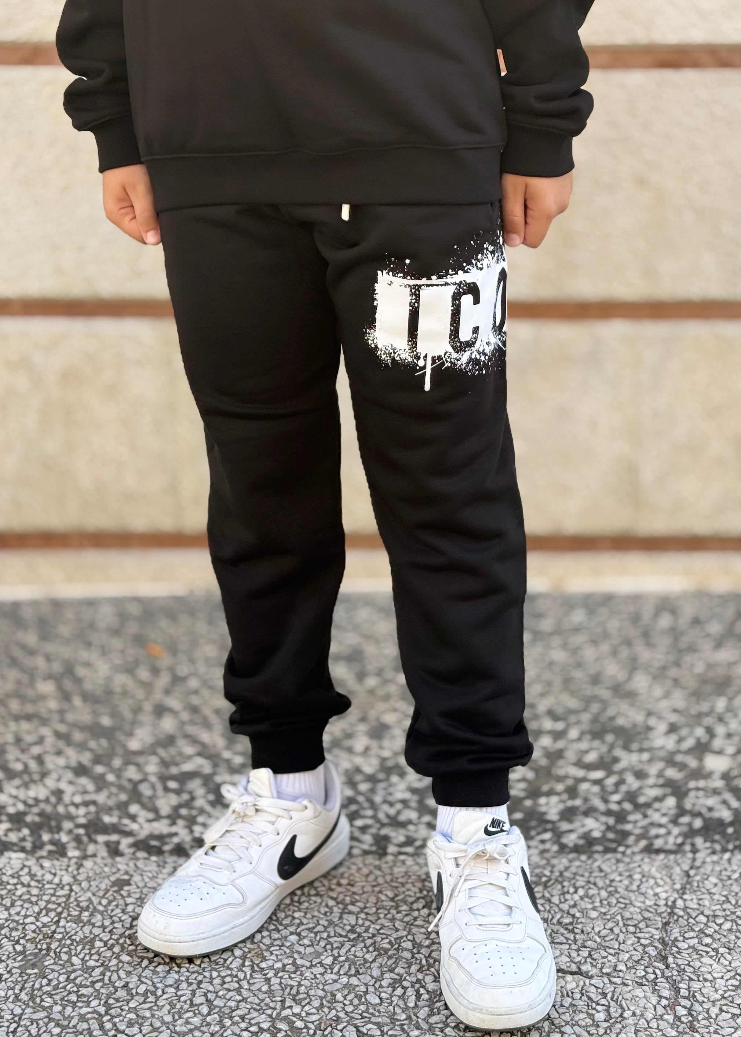 ICON - Pantalone con logo colature bambino
