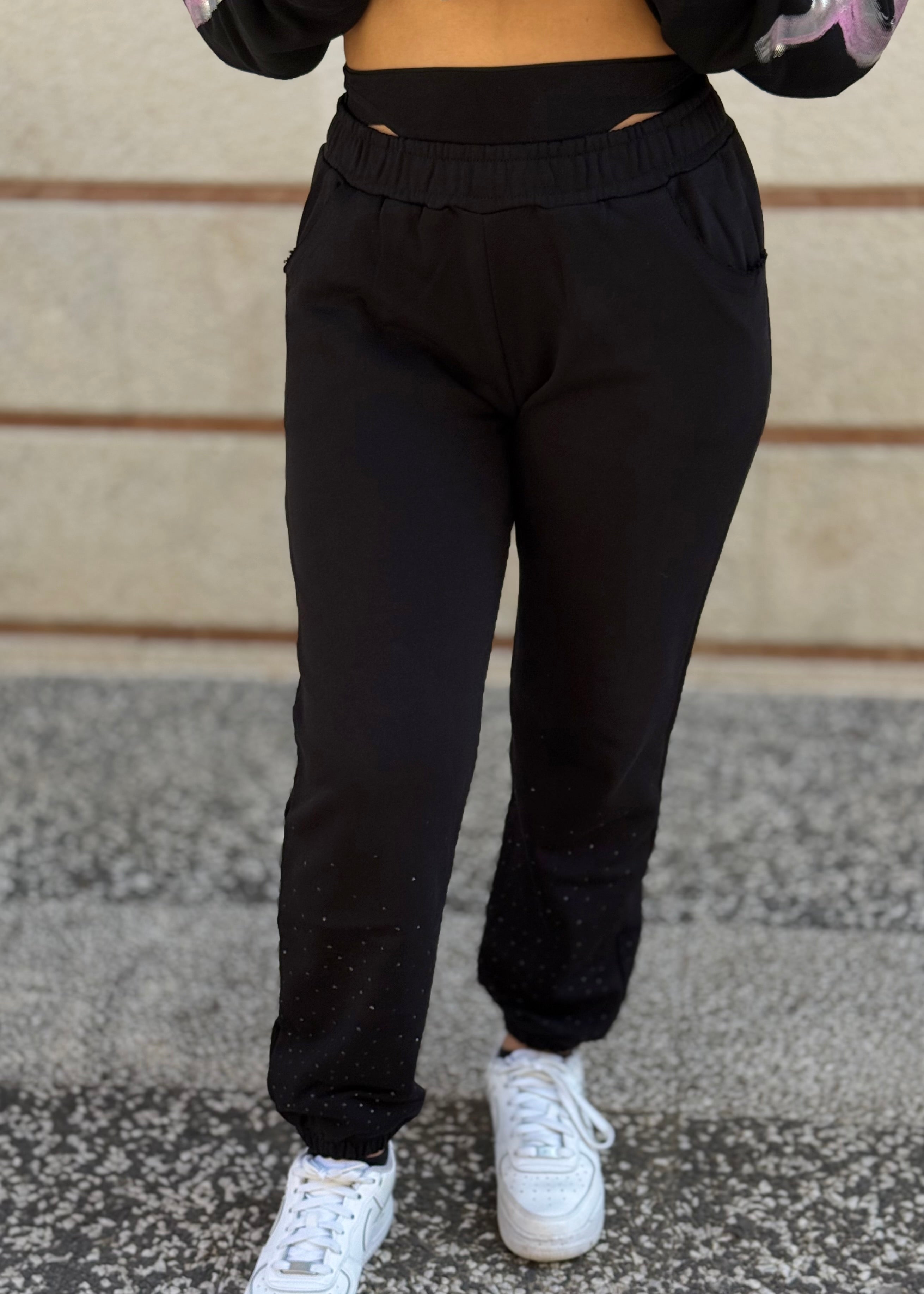 DISCLAIMER - Pantalone con strass donna