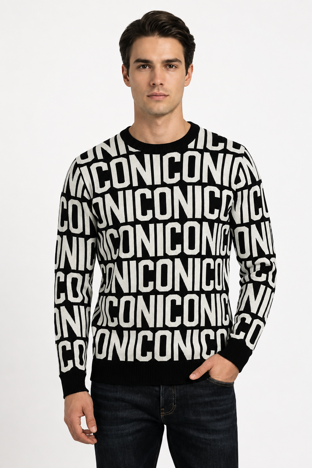 ICON - Maglioncino all over uomo