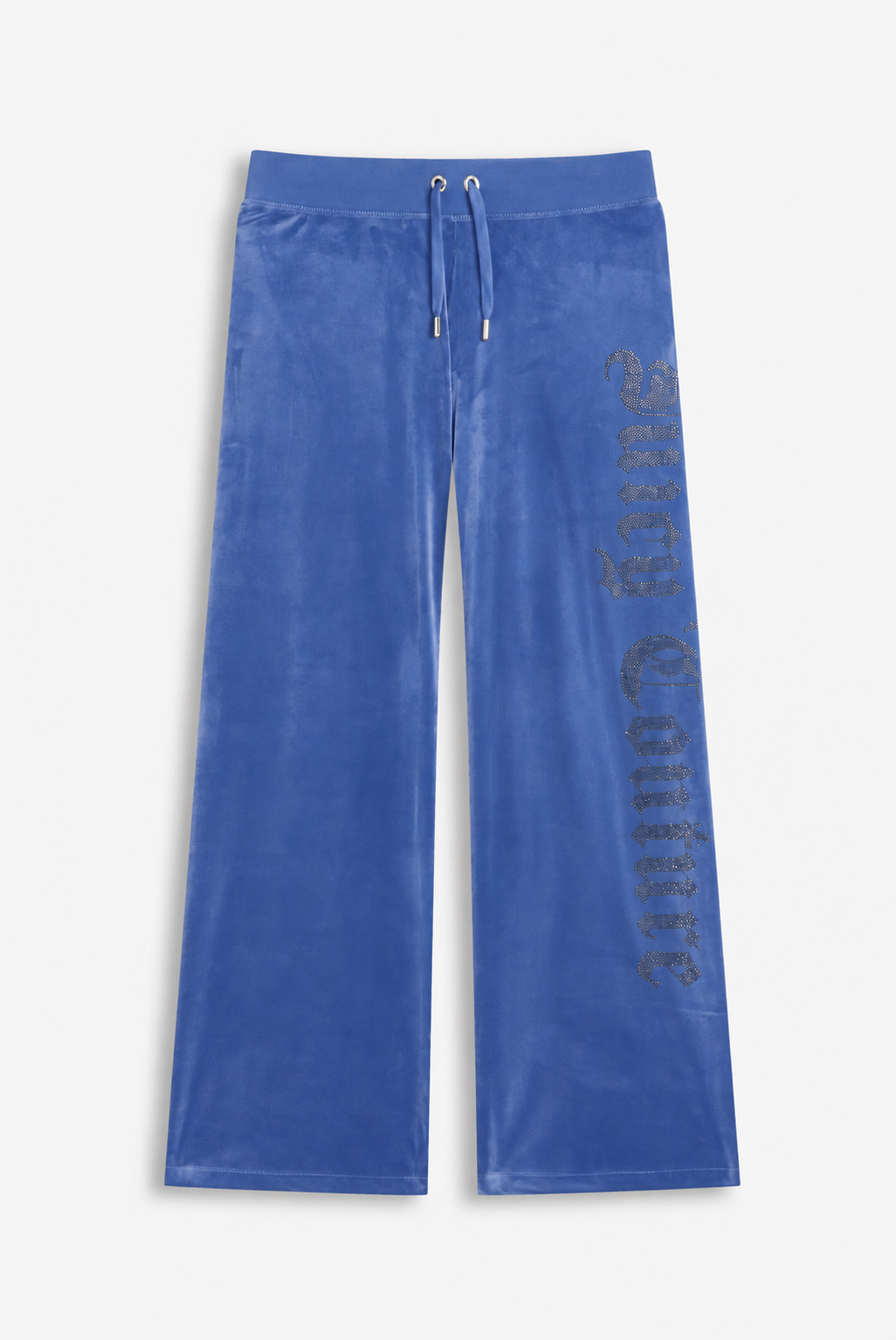 JUICY COUTURE - Pantalone con logo in strass in ciniglia donna