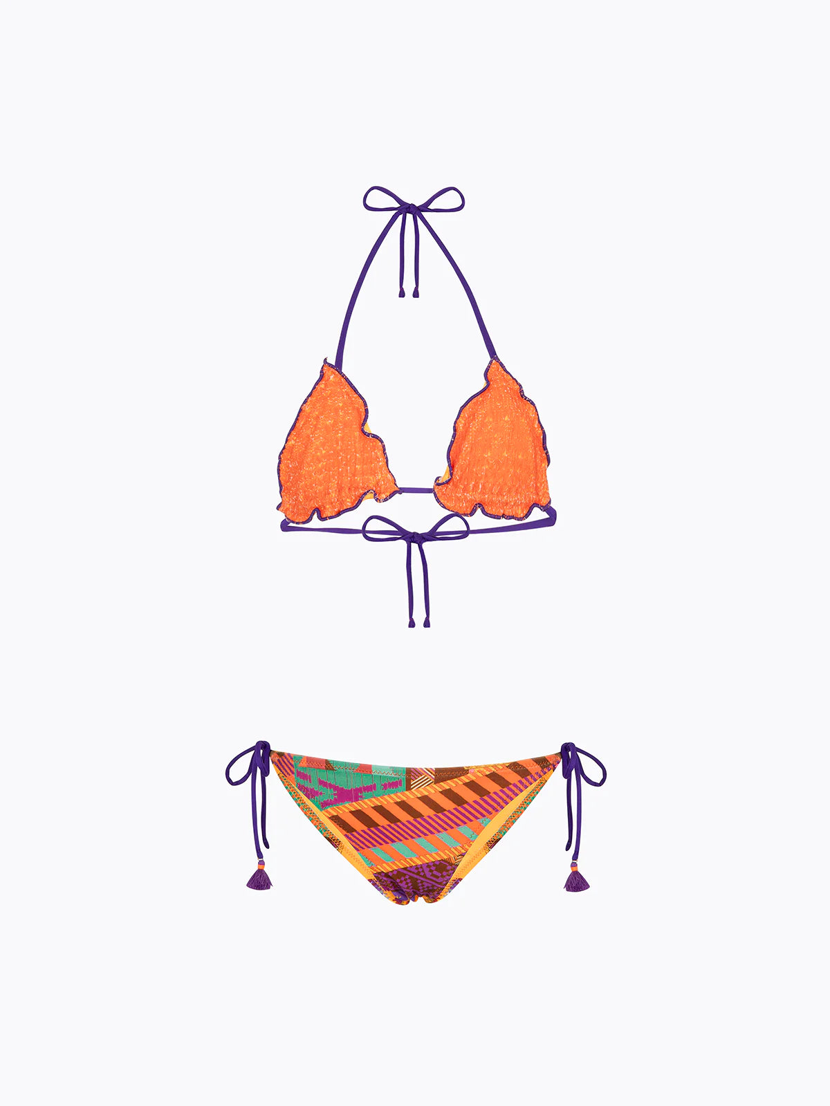 F**K - Bikini triangolo con slip regolabile bambina