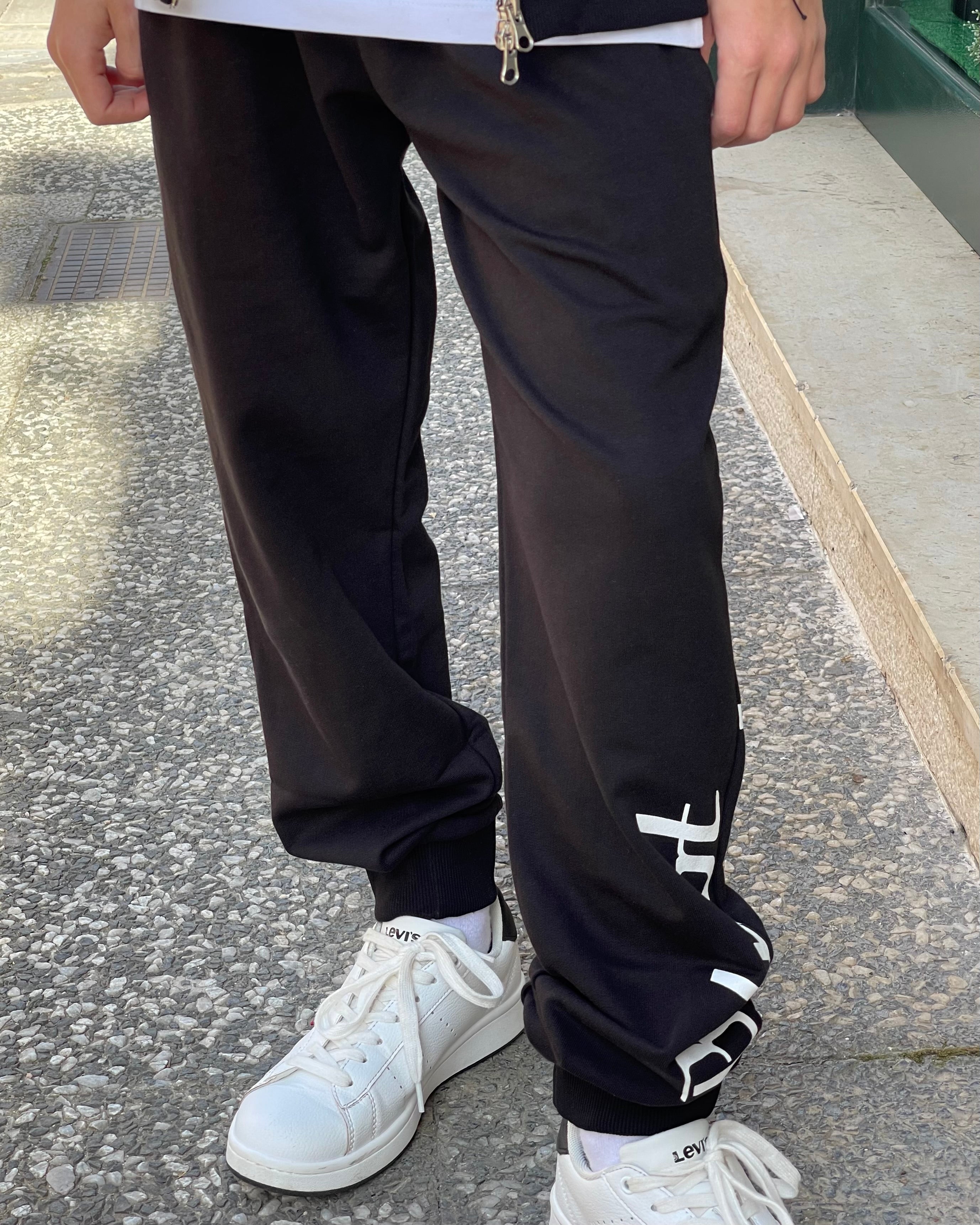 BUT NOT - Pantalone nero con logo laterale
