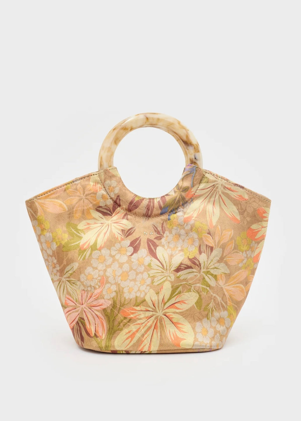 NALI - Borsa MADRID in raso con manico in resina