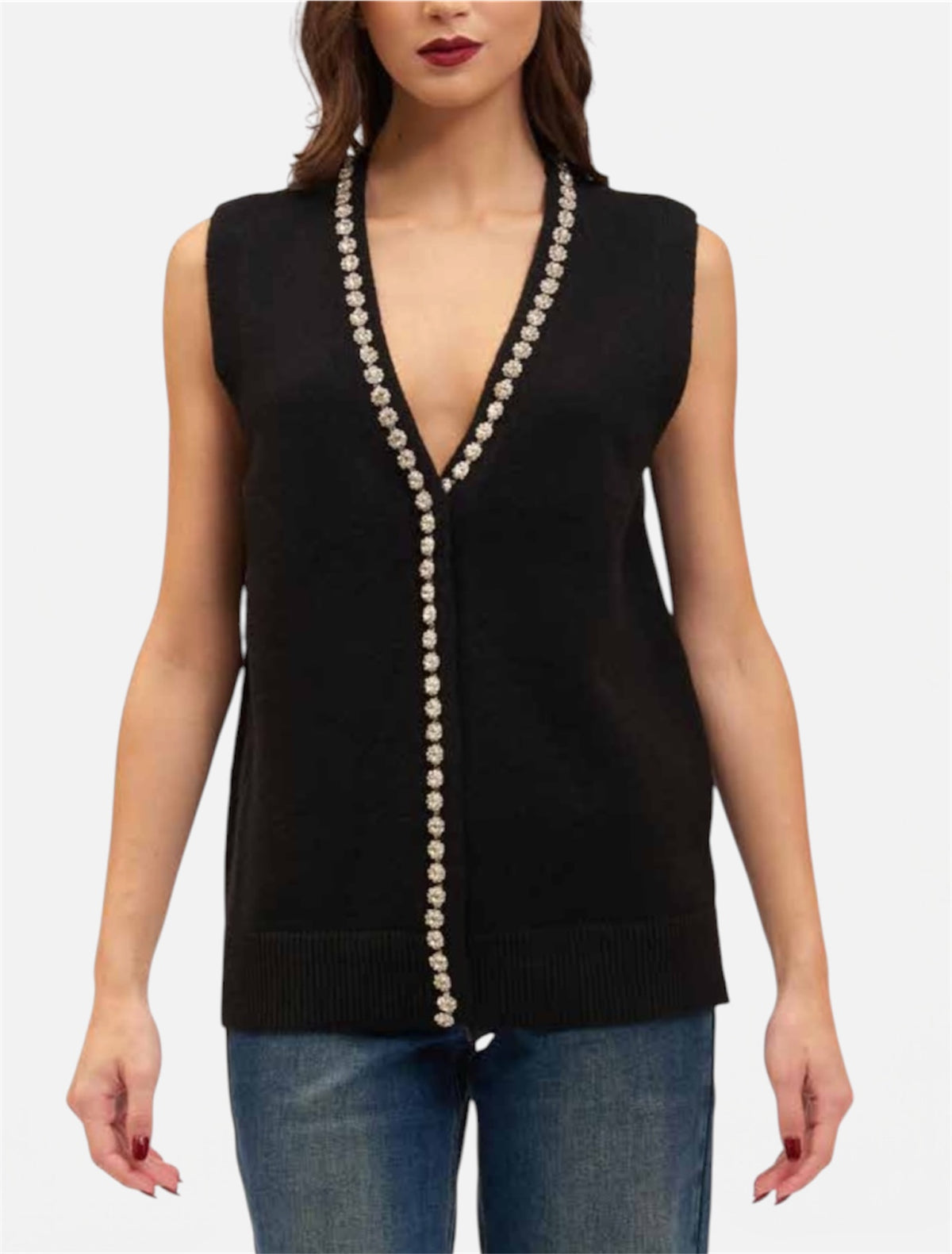 KORALLINE - Gilet con strass donna