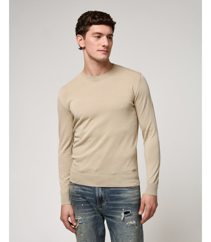 GIANNI LUPO - Maglioncino beige girocollo uomo