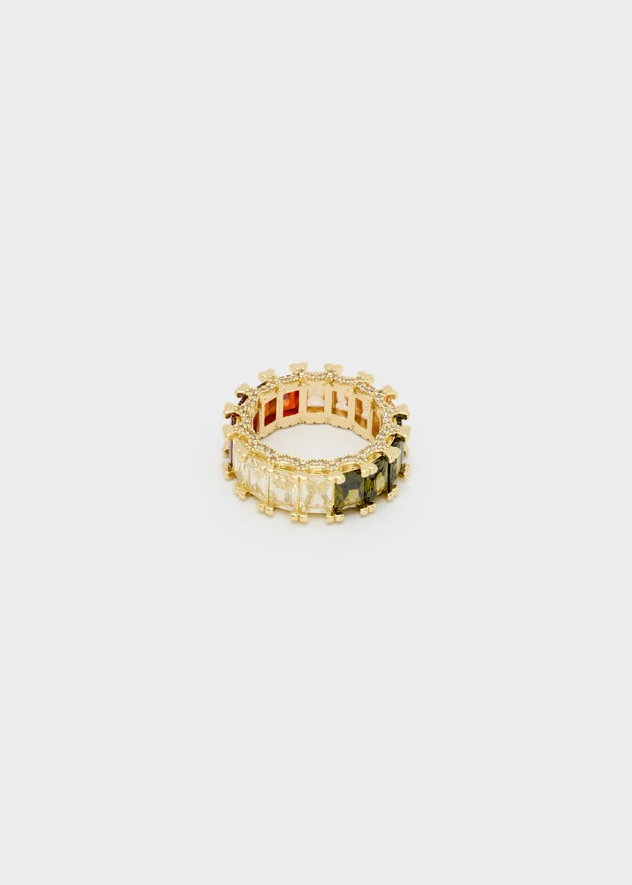 NALI - Anello baguette con zirconi donna