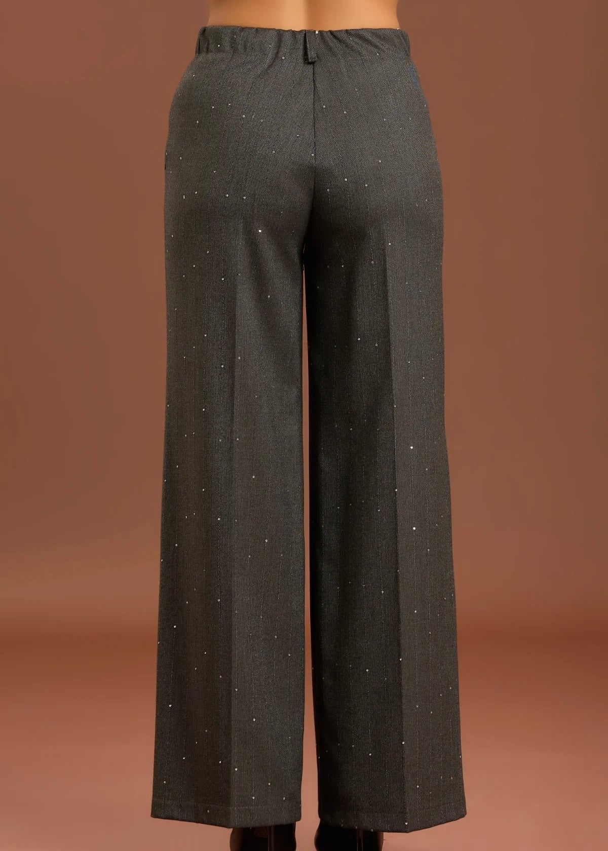 TAKE TWO - Tailleur con giacca monopetto e pantalone con strass donna