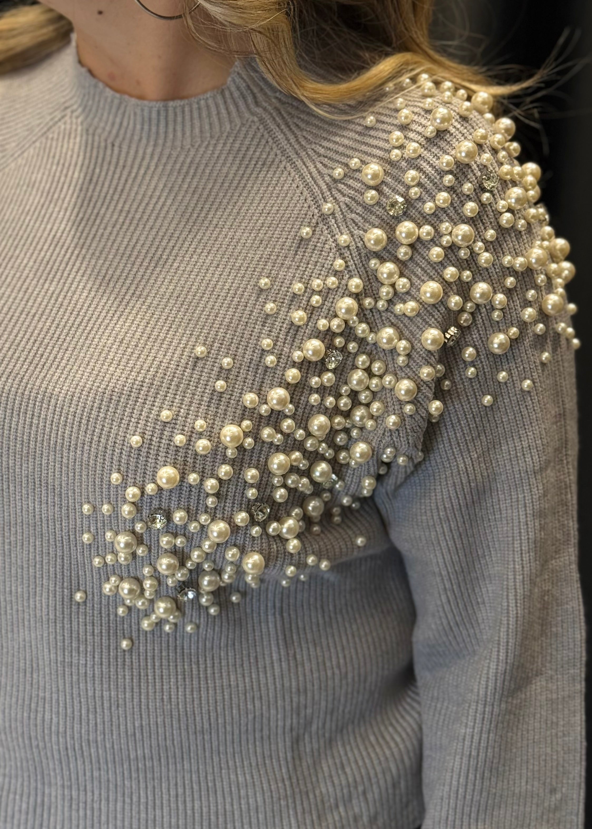 TRASH AND LUXURY - Maglia in lana con applicazione in perle donna