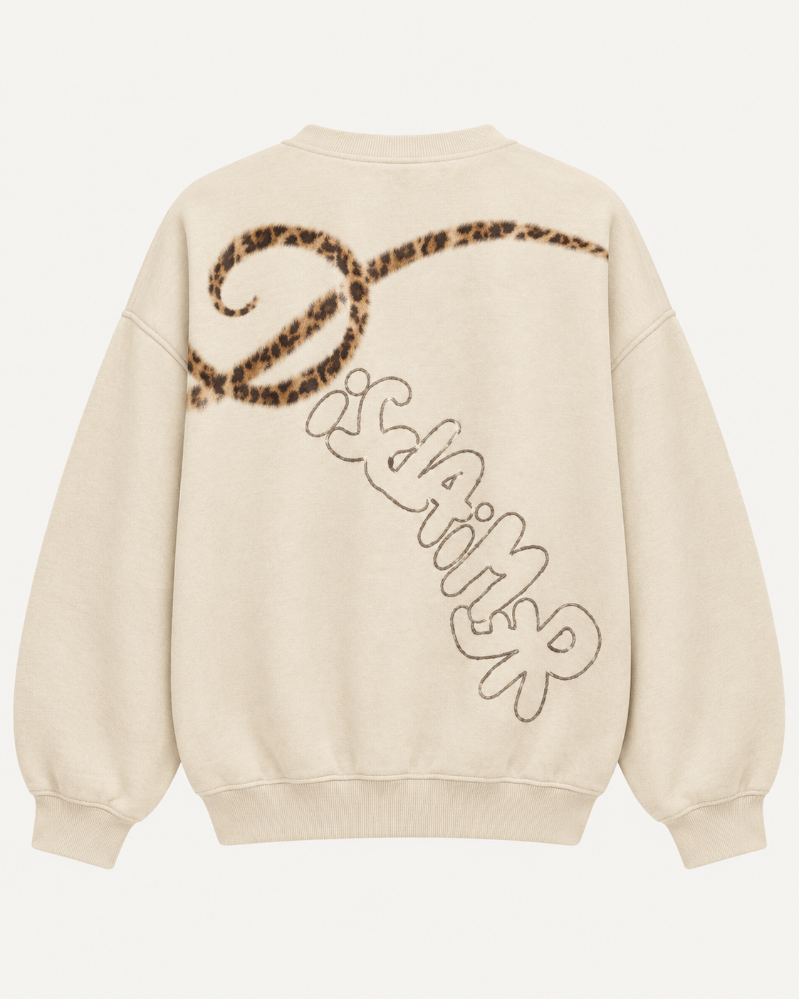 DISCLAIMER - Felpa con logo animalier e strass sul retro donna donna