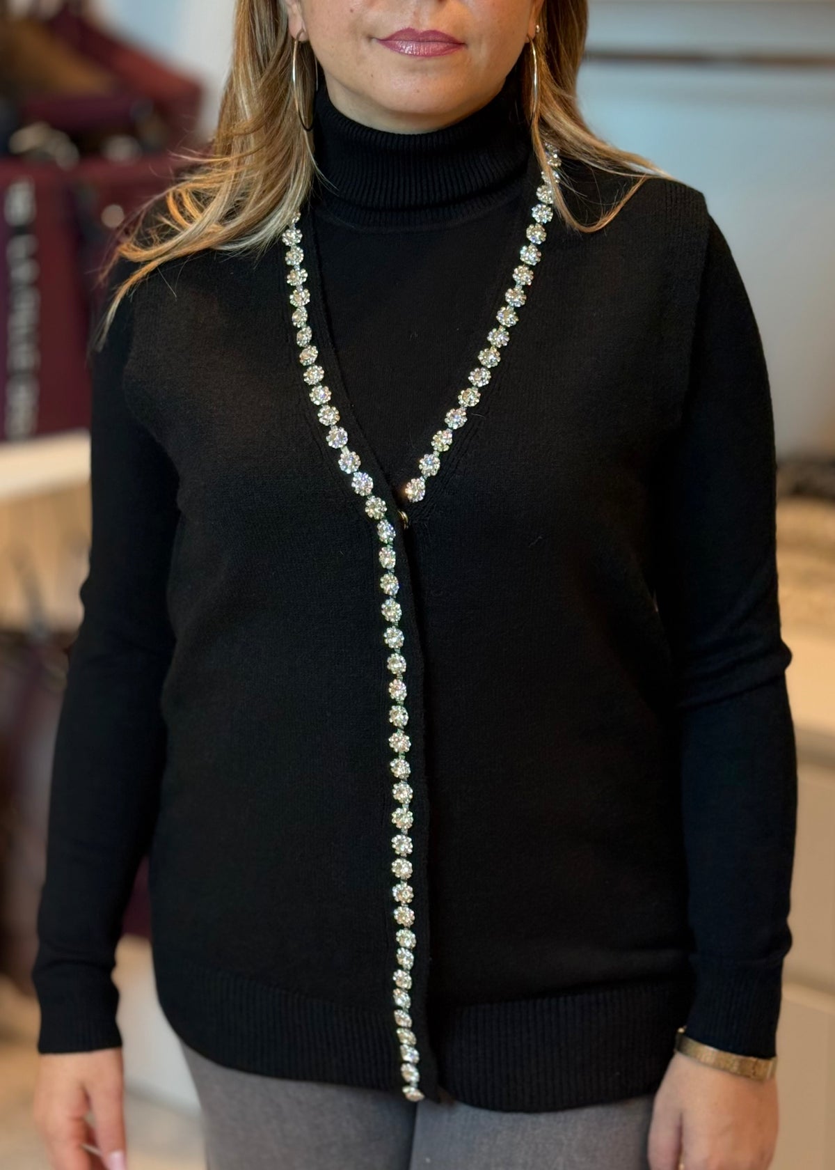 KORALLINE - Gilet con strass donna