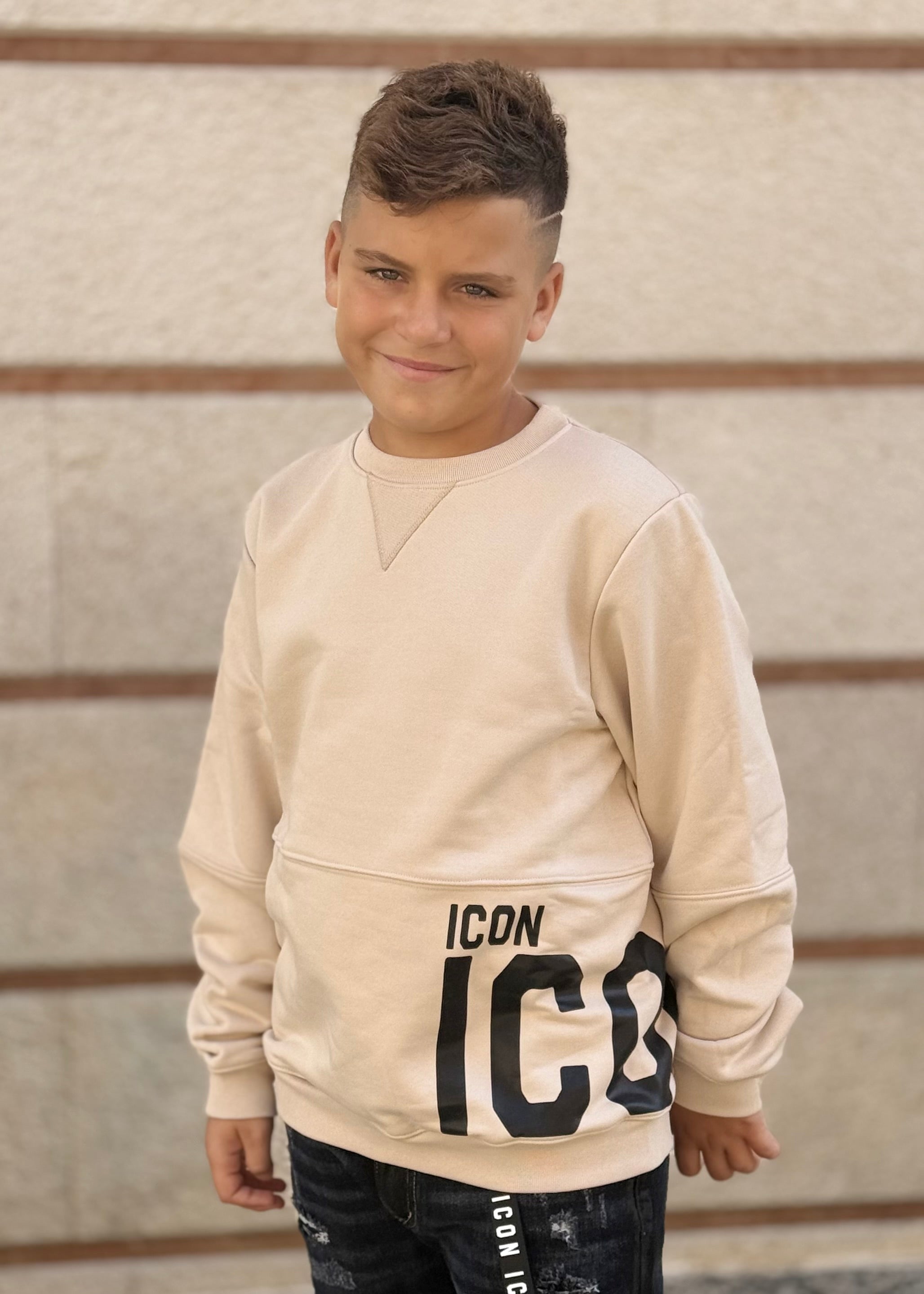 ICON - Felpa girocollo con logo bambino