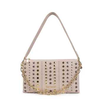 GIO CELLINI - Borsa ESTER ALL STUDS BEIGE