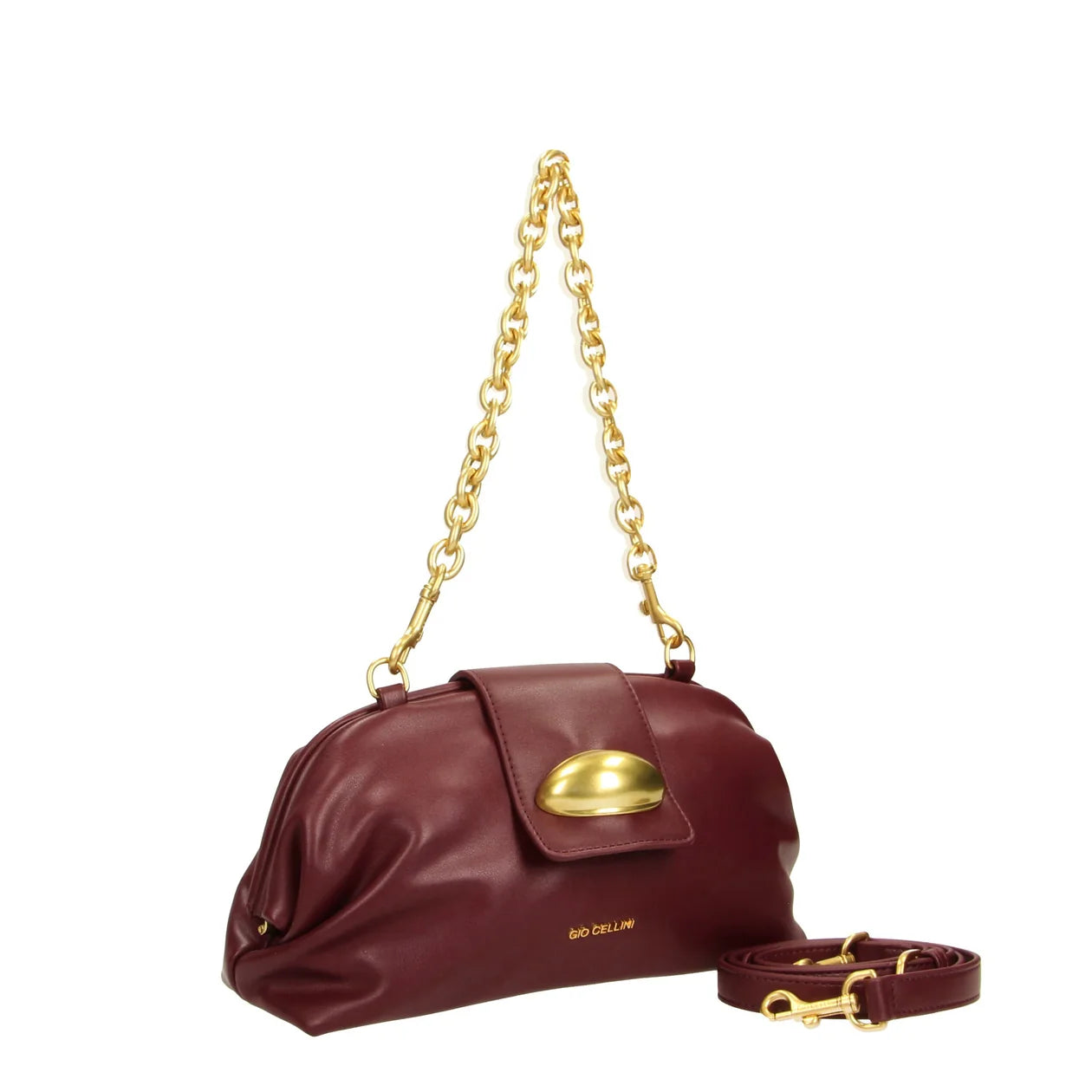 GIO CELLINI - Clutch con finiture dorate