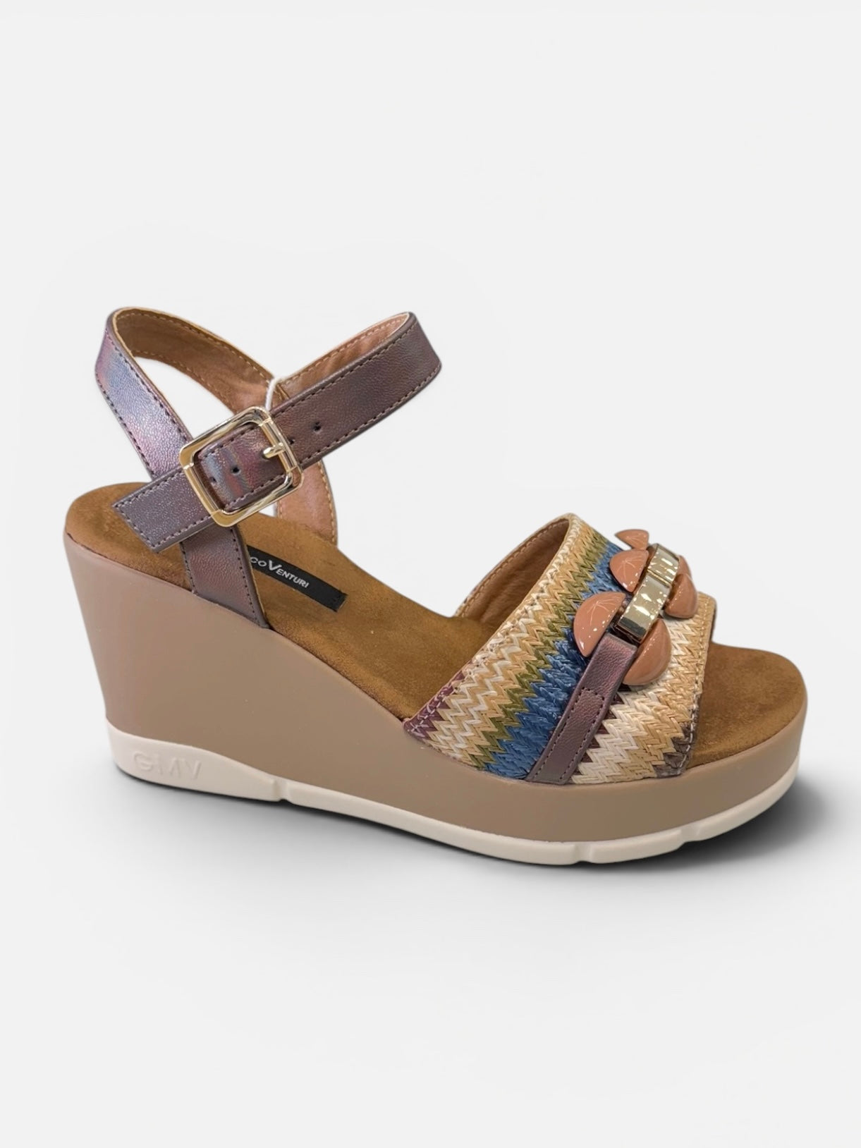 GIANMARCO VENTURI - Sandalo con tacco zeppa donna