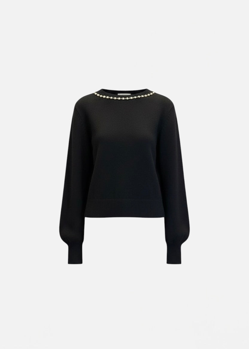 TRASH AND LUXURY - Maglia in lana con applicazioni in strass donna