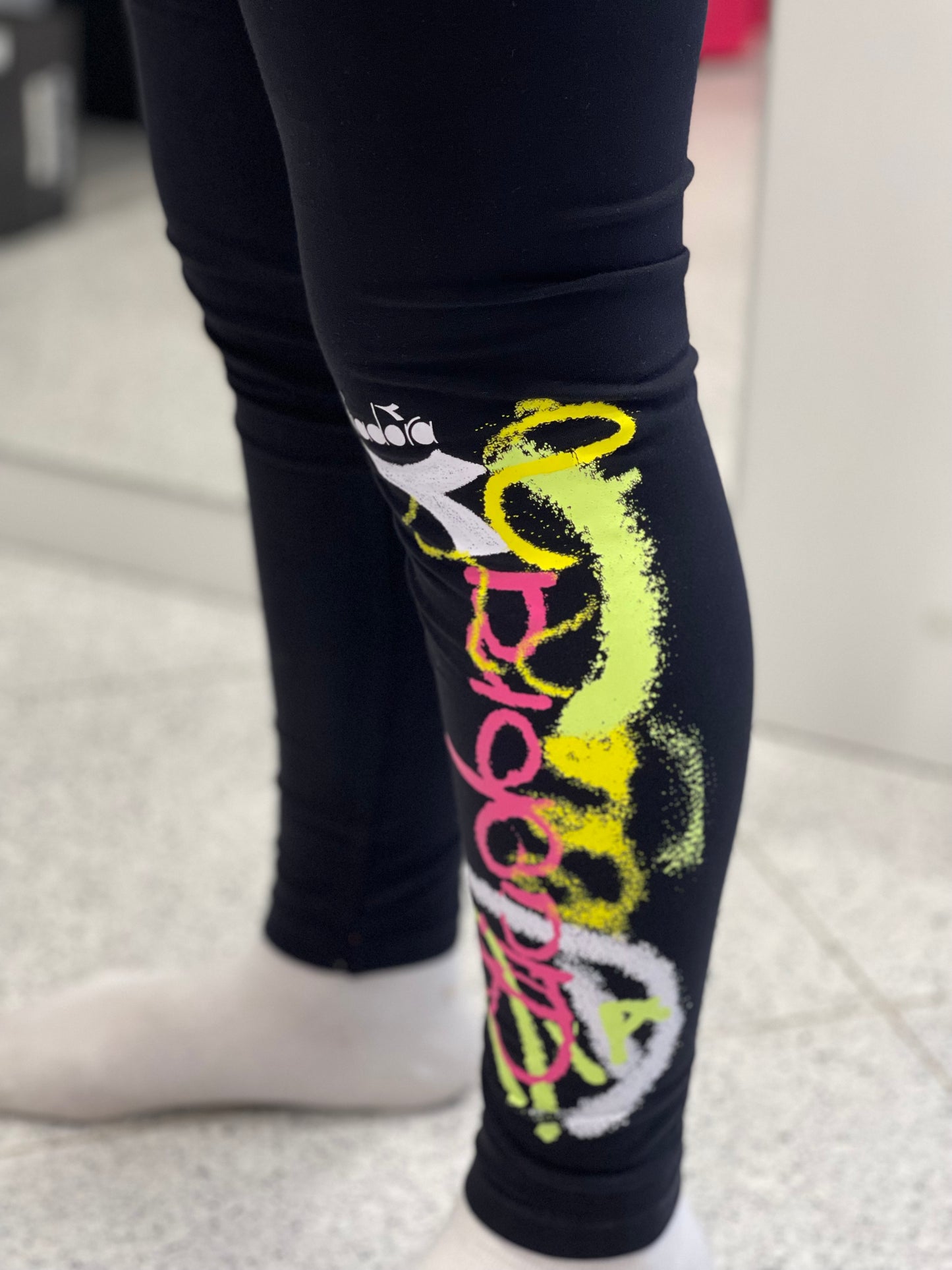 DIADORA - Leggings neri con logo