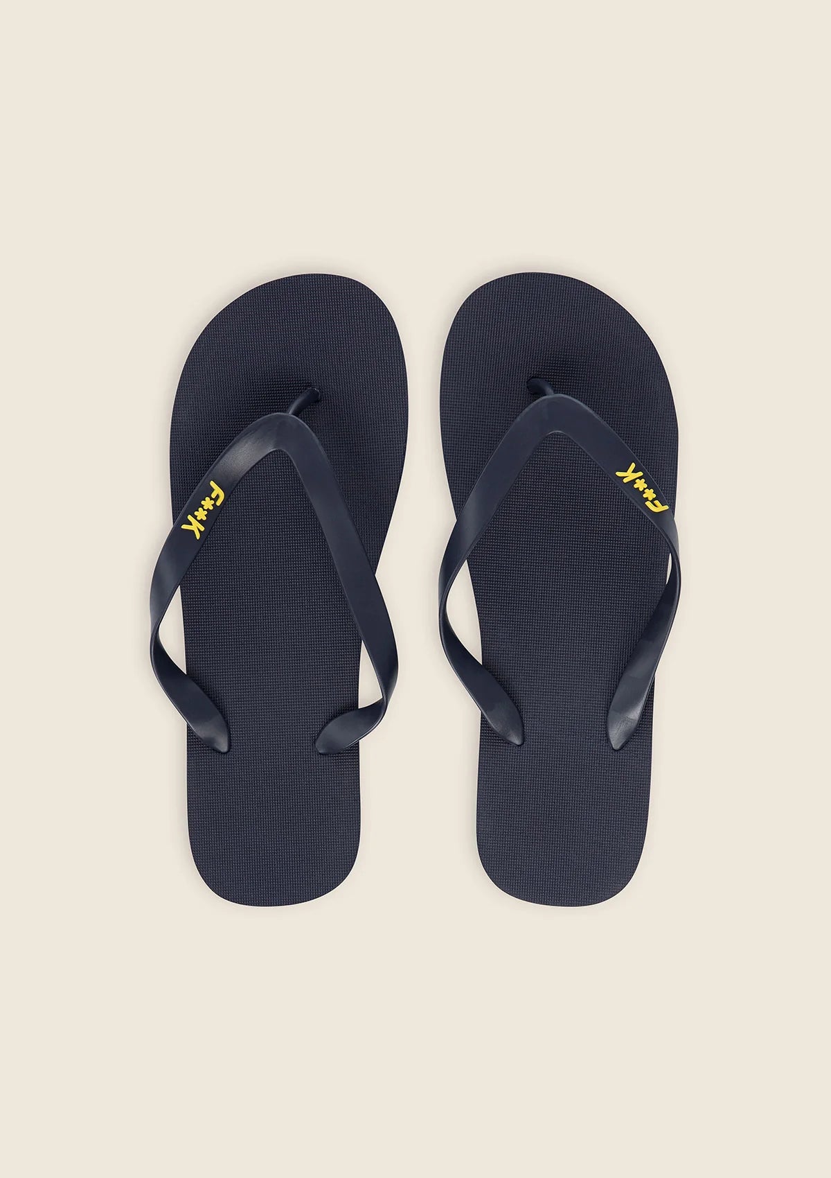 F**K - Infradito blu con logo giallo uomo