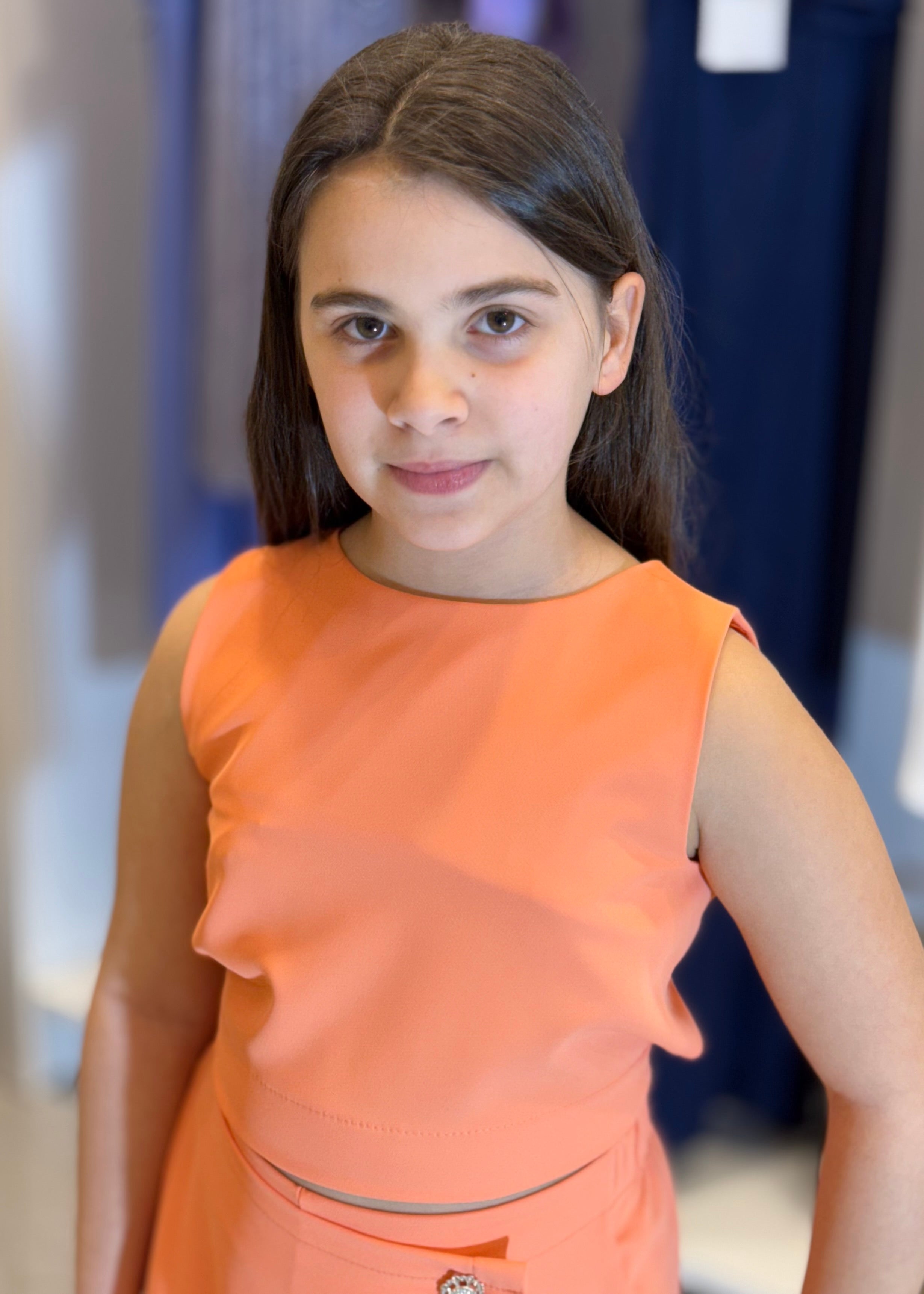 JANICE - Top pesca bambina