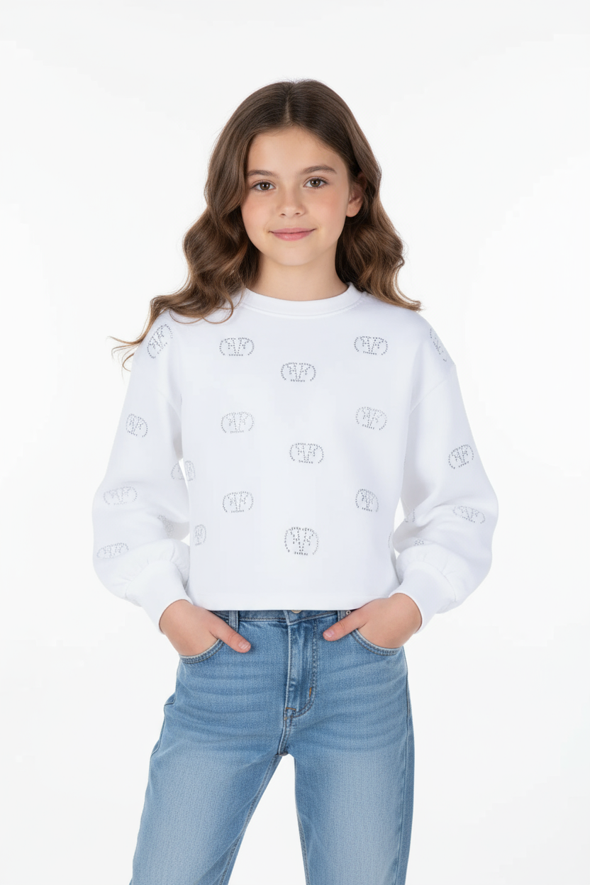 FUN FUN - Felpa con applicazione in strass bambina