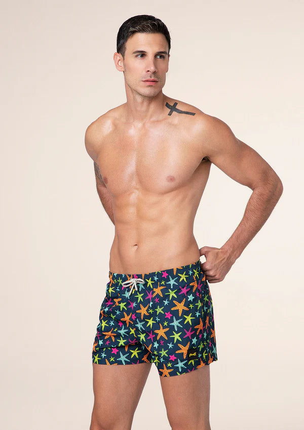 F**K - Costume blu a fantasia stelle marine multicolor uomo