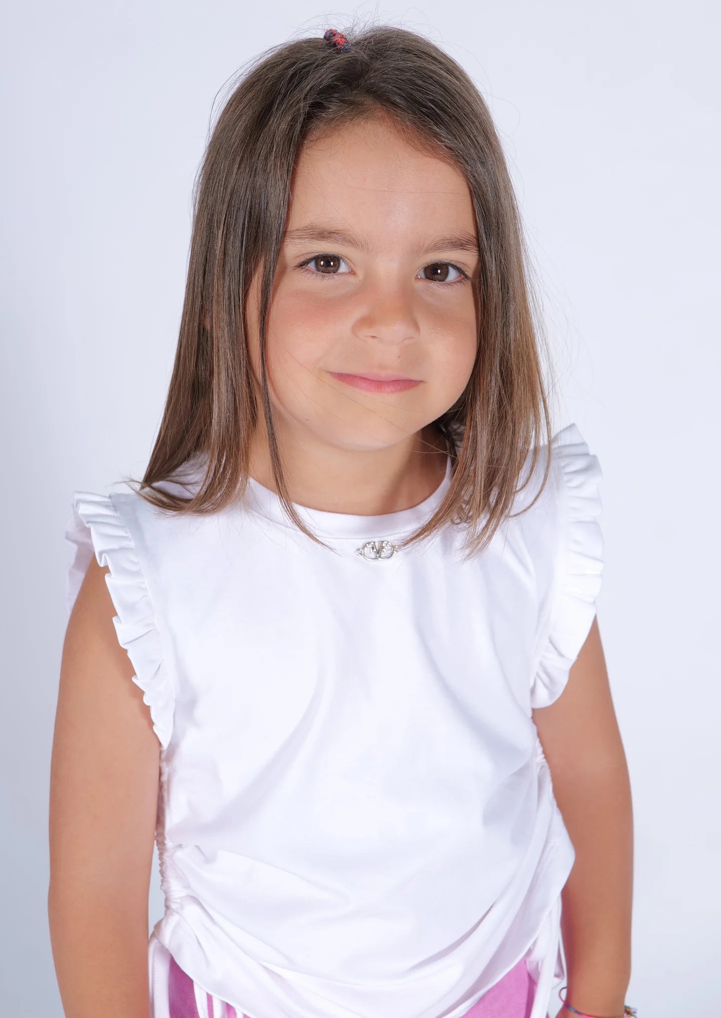 FUN FUN - Canotta bianca con rouge bambina