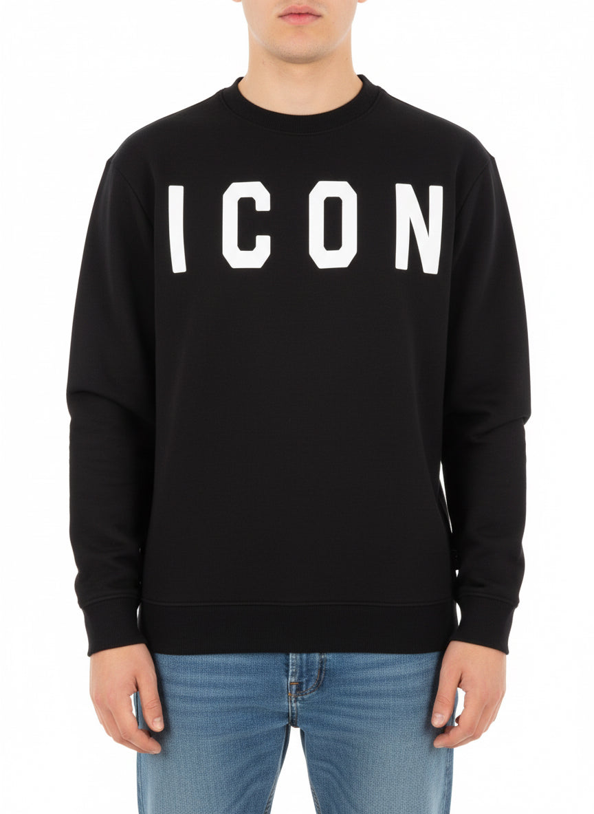 ICON - Felpa con maxi logo centrale uomo