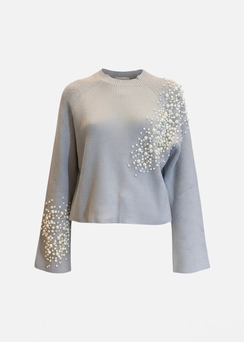 TRASH AND LUXURY - Maglia in lana con applicazione in perle donna