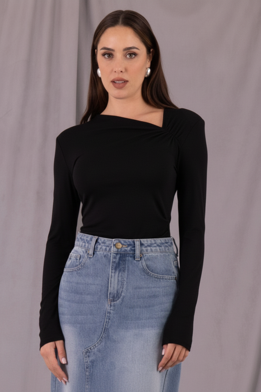 AN-AIM - Maglia asimettrica donna