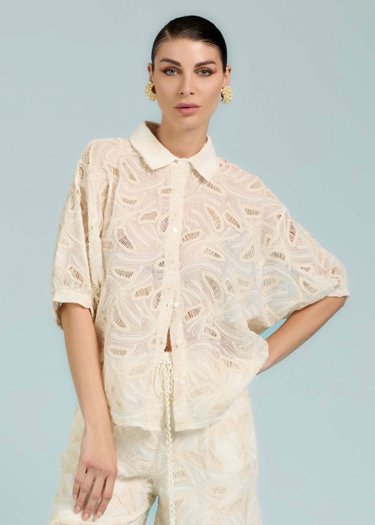 TAKE TWO - Camicia in pizzo donna
