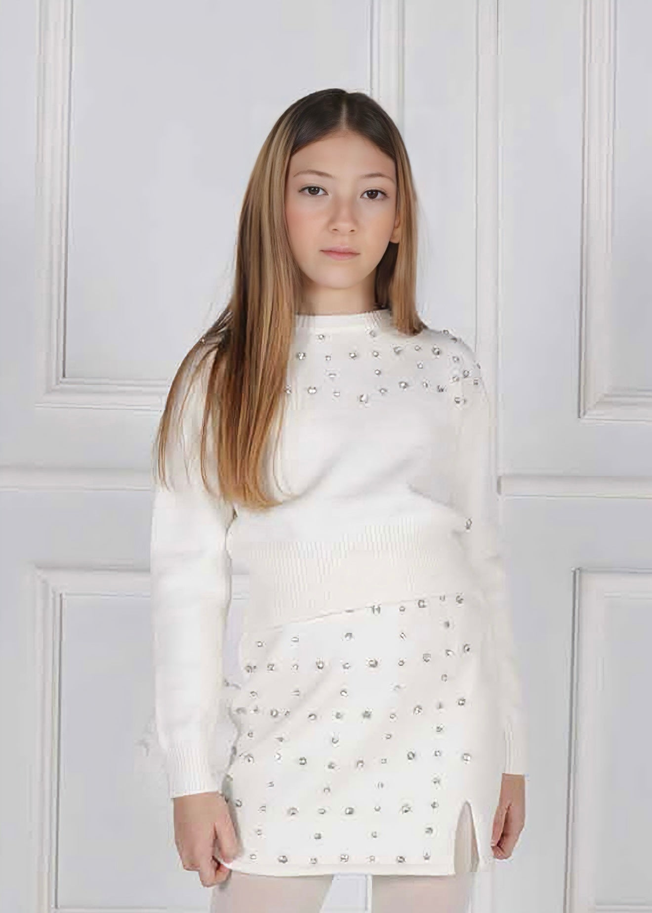 FUN FUN - Gonna in lana con spacco bambina