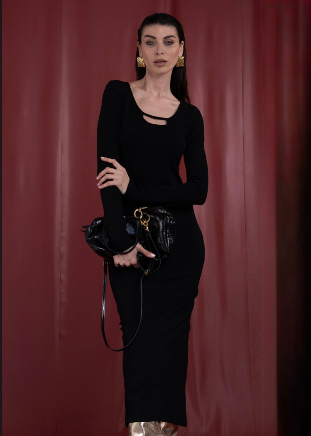 AN-AIM - Vestito a costine donna