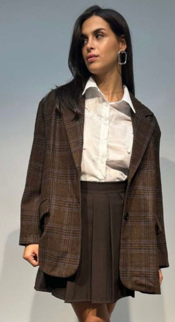 EXTYN - Gonna mini con pieghe donna