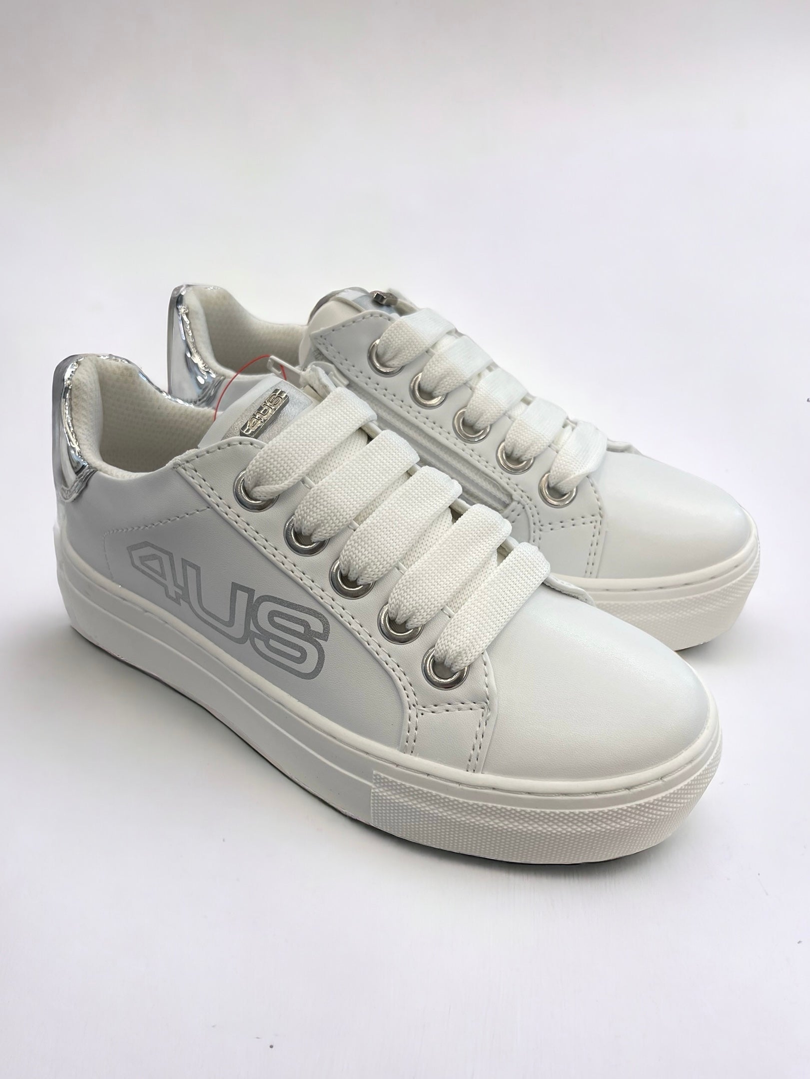 4US BY CESARE PACIOTTI - Sneakers Bianca con logo argento