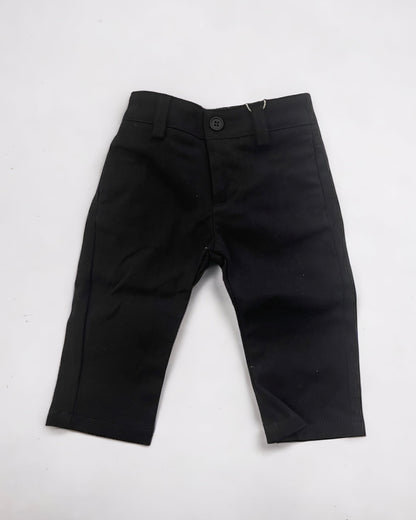 BIKKEMBERGS - Pantalone nero in tessuto neonato