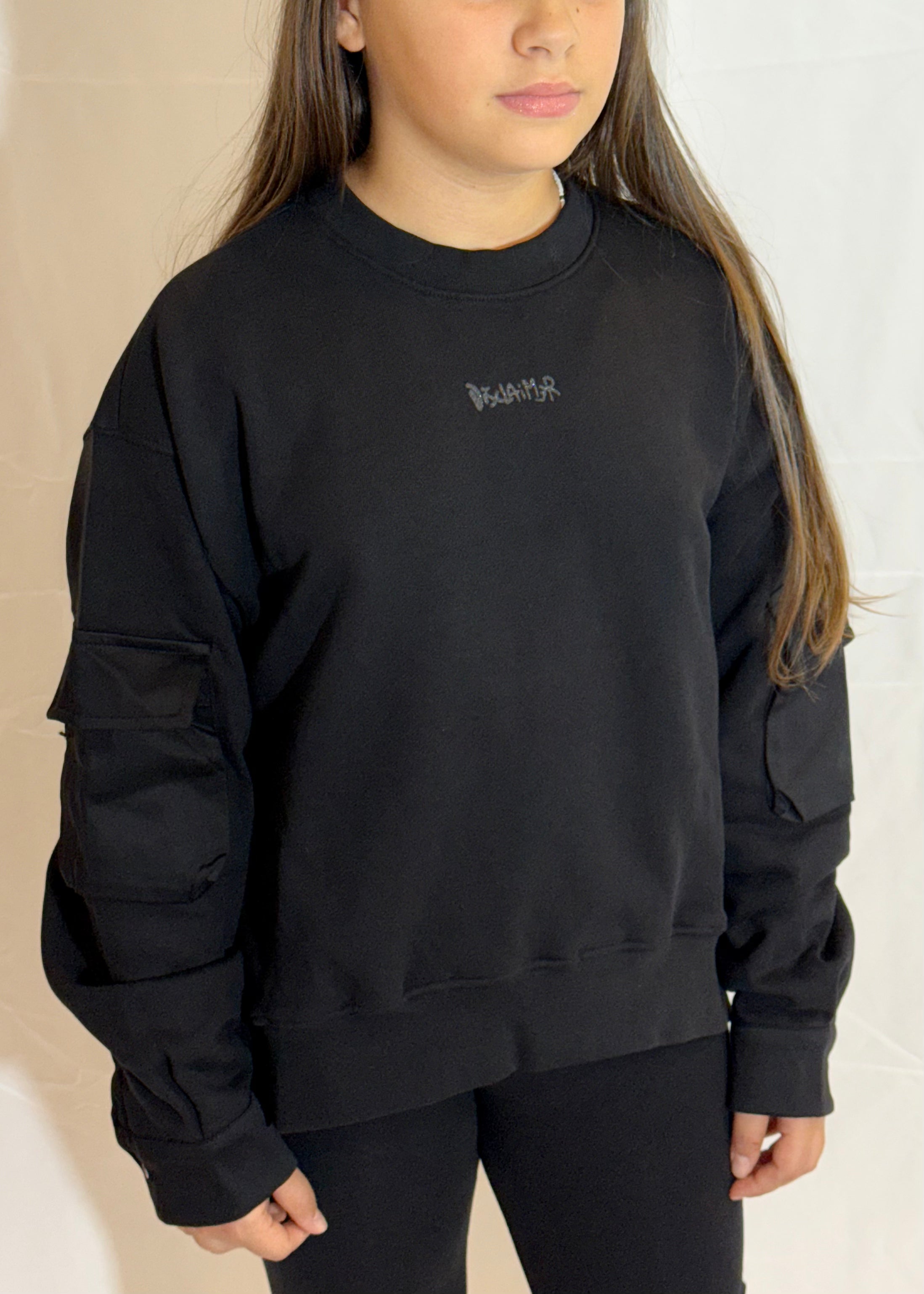 DISCLAIMER - Felpa con tasche sulle maniche  bambina