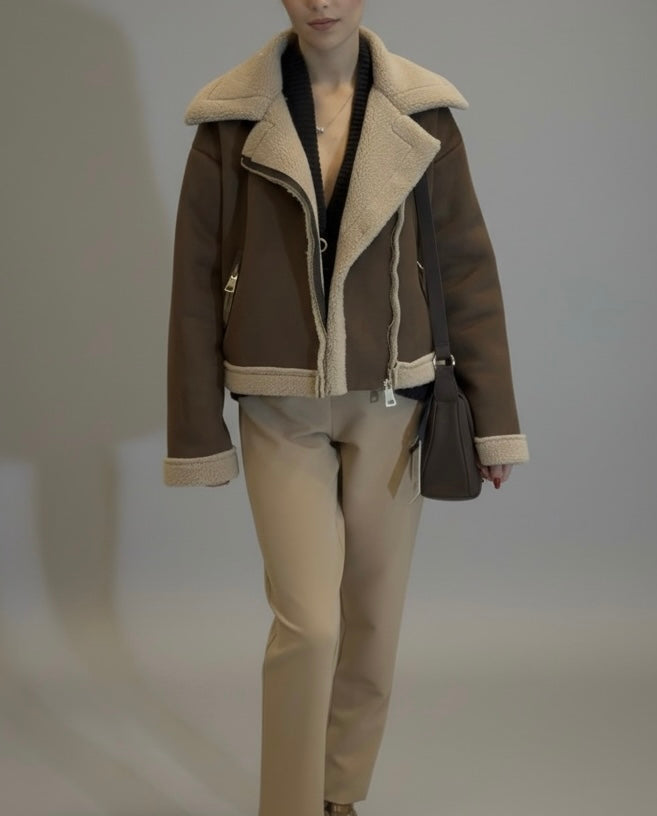 JE-NE - Giacca montone corto donna