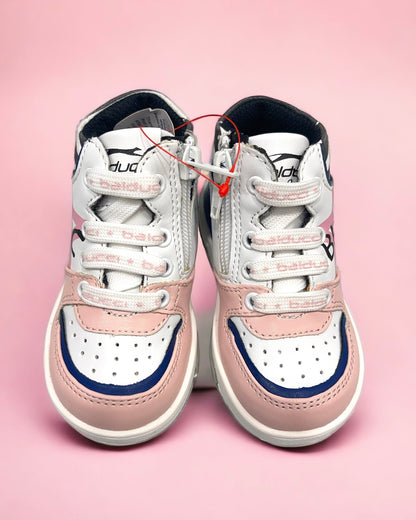 BALDUCCI SPORT- PRIMO PASSO - Sneakers rosa e blu con logo e dettagli multicolor