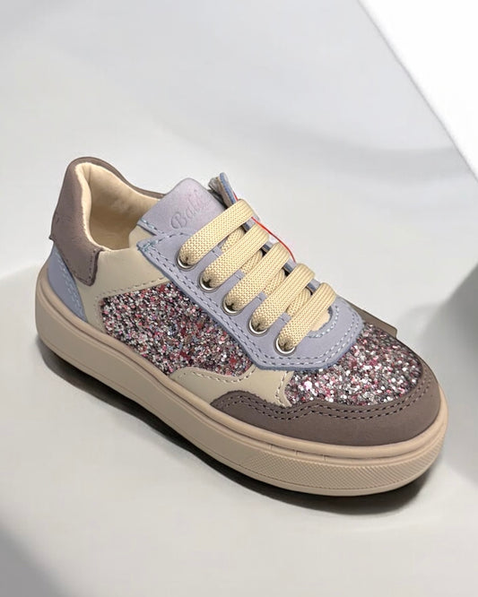 BALDUCCI - Sneakers lilla con glitter bambina