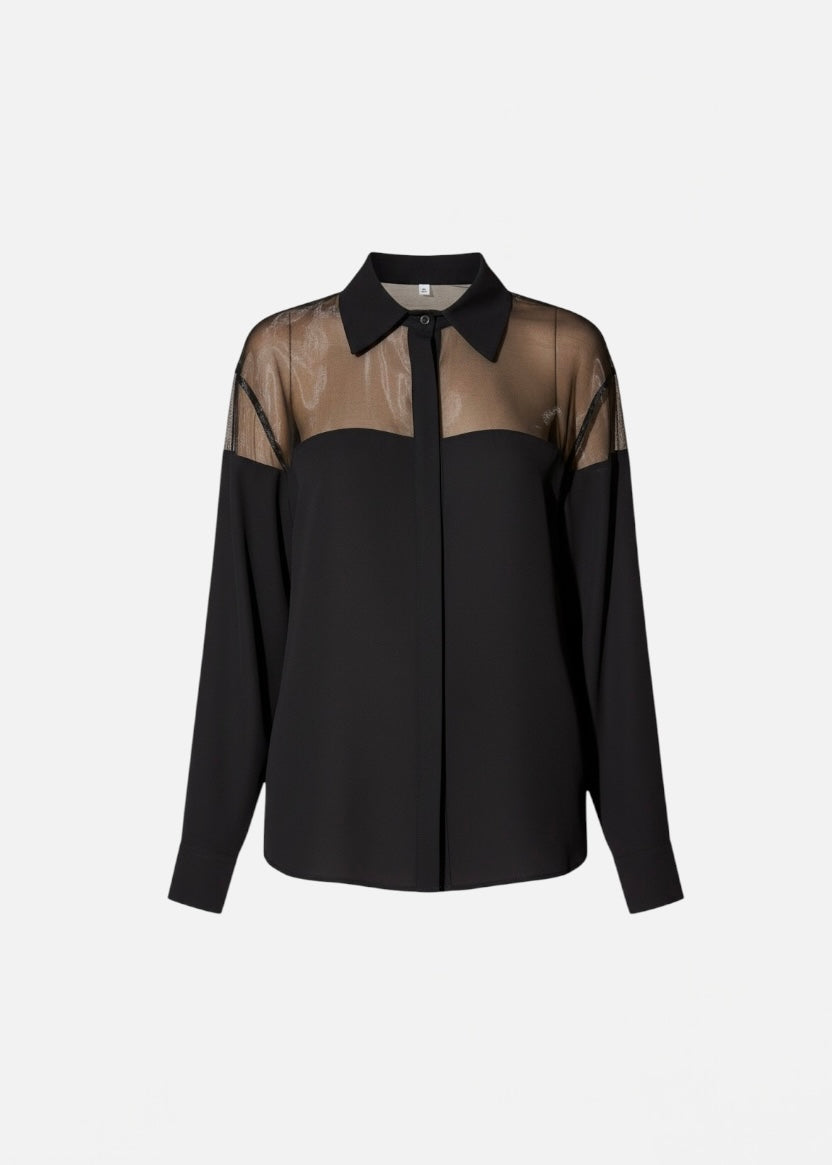 TRASH AND LUXURY - Camicia con trasparenza donna