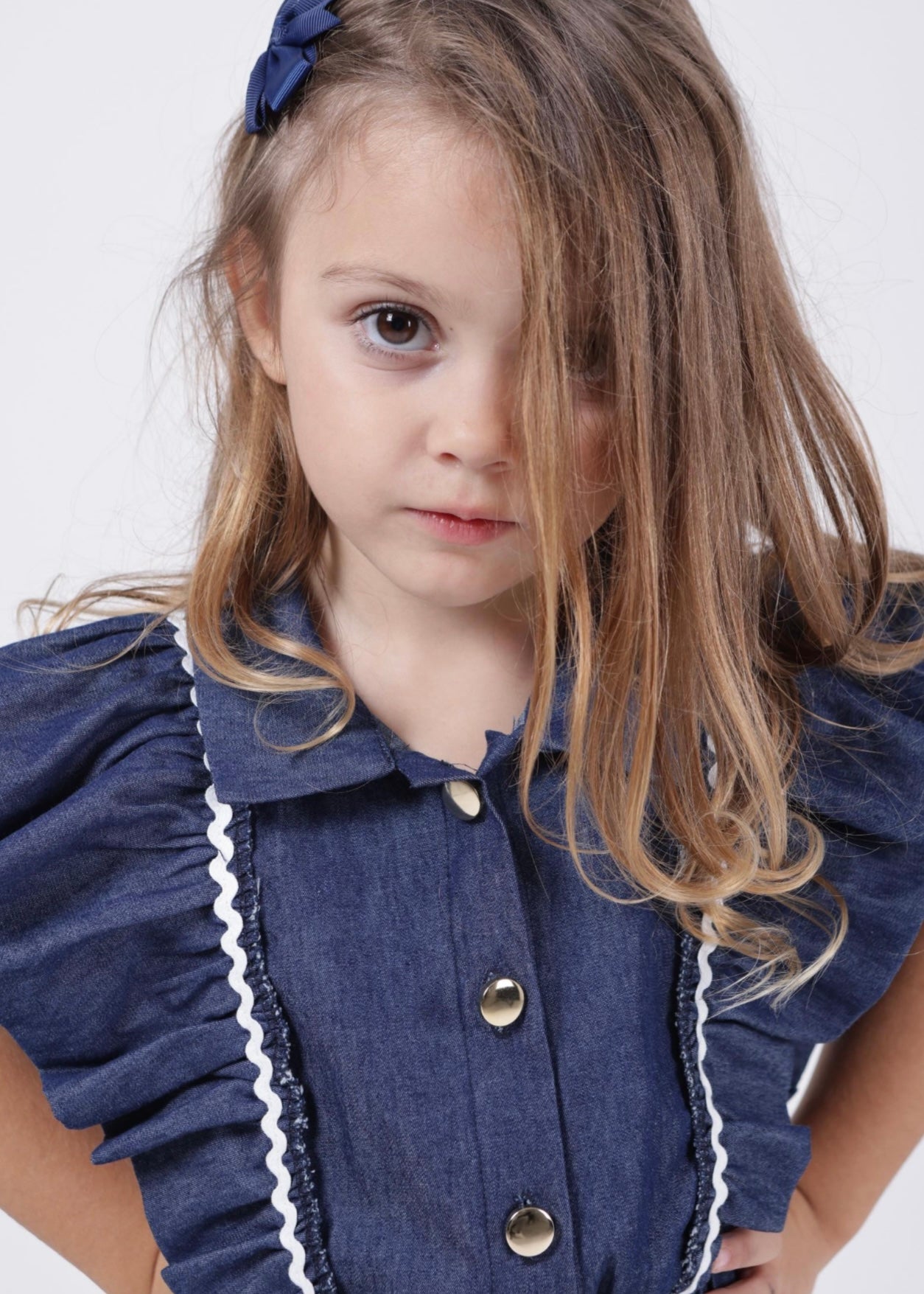 JANICE - Tuta in denim bambina