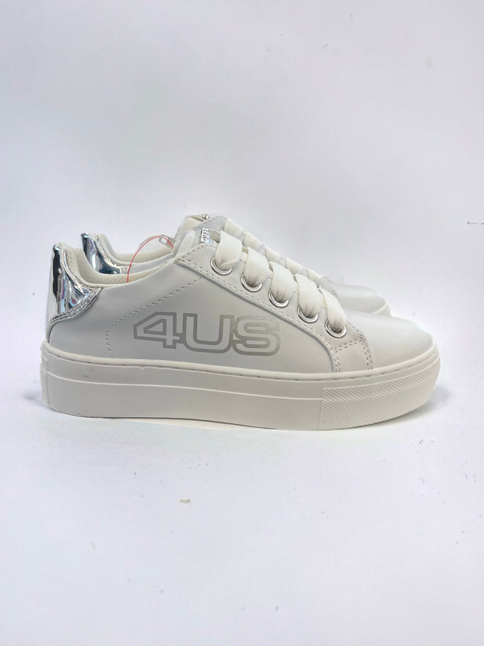 4US BY CESARE PACIOTTI - Sneakers Bianca con logo argento