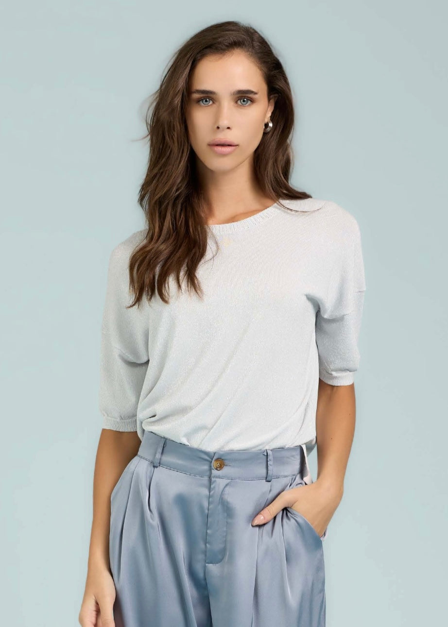 TAKE TWO - Maglia lurex a 3/4 donna