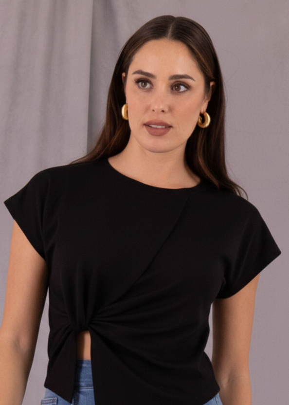 AN-AIM - T-shirt con nodo donna