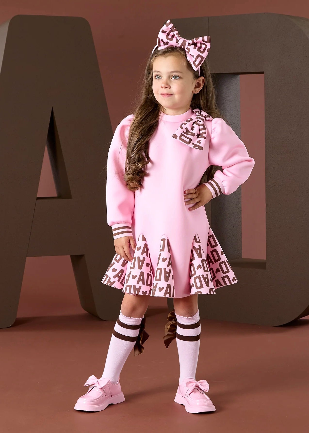 A-DEE - Vestito Maisie con fiocco bambina