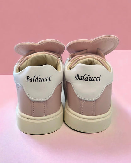 BALDUCCI - PRIMO PASSO - Sneakers rosa con maxi cuore in paillettes bambina