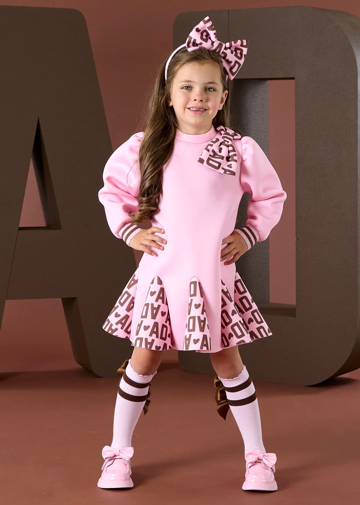A-DEE - Vestito Maisie con fiocco bambina