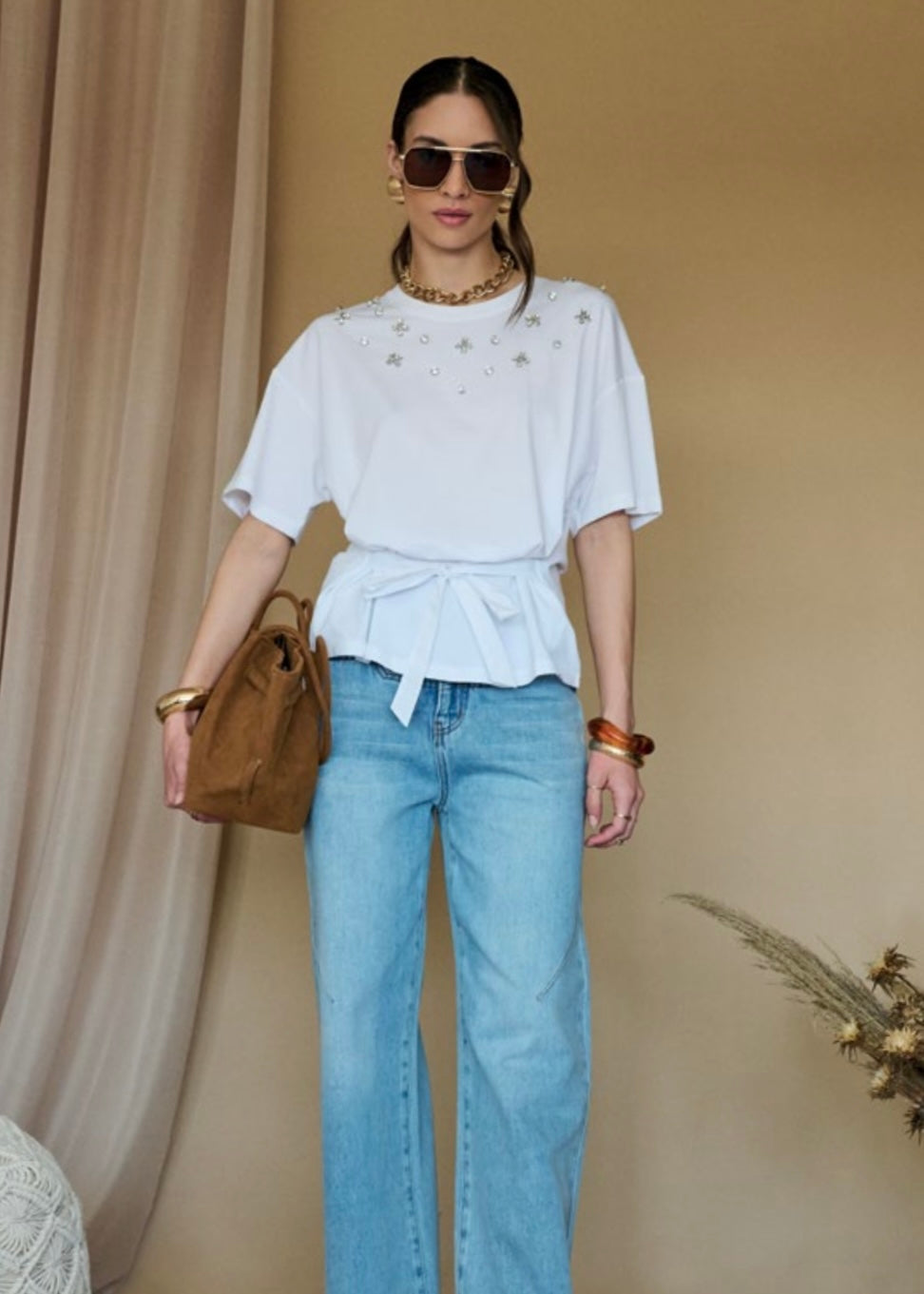 INFLUENCER - T-shirt con applicazioni donna