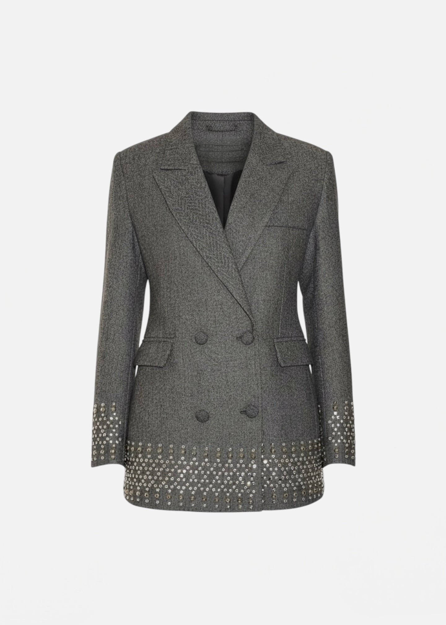 TRASH AND LUXURY - Giacca doppiopetto con applicazione in strass donna